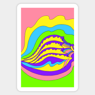 Rainbow Seashell Sticker